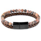 Bracelets pour Homme en cuir et Pierres Naturelles