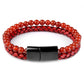 Bracelets pour Homme en cuir et Pierres Naturelles